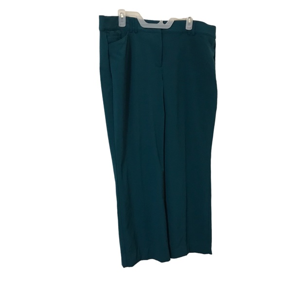 Lane Bryant Pants - Lane Bryant blue wide leg elastic waist pants